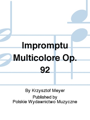 Book cover for Impromptu Multicolore Op. 92