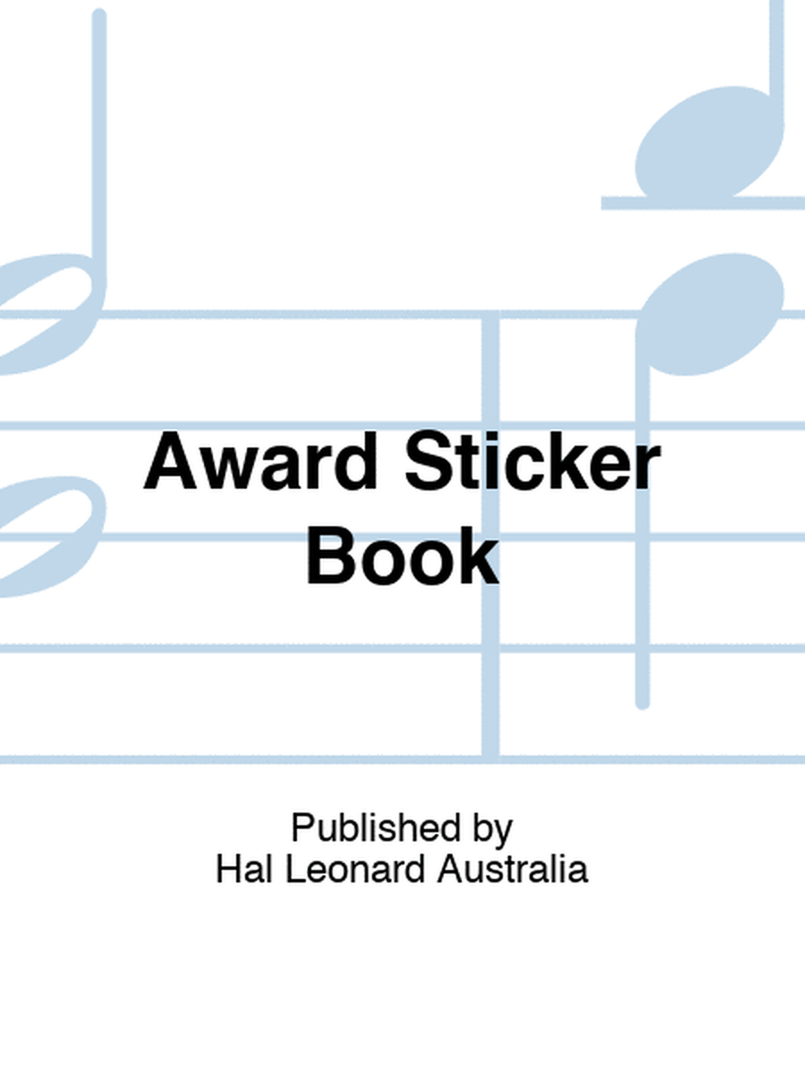 Award Sticker Book