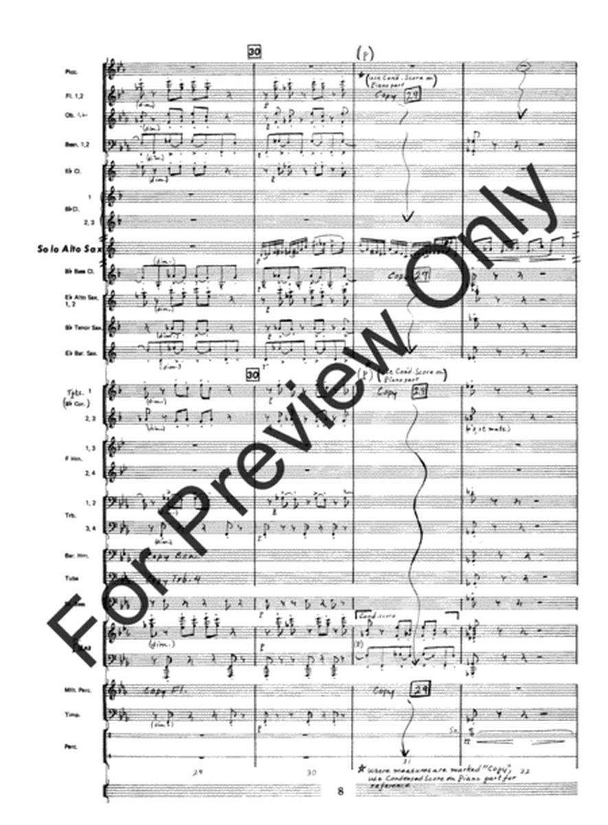 Fantasia For Alto Saxophone Concert Band - Full Score