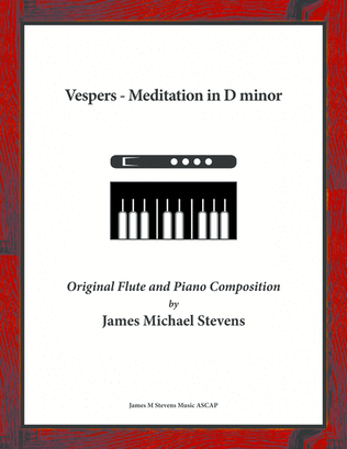 Book cover for Vespers - Meditation in D minor - Flute & Piano