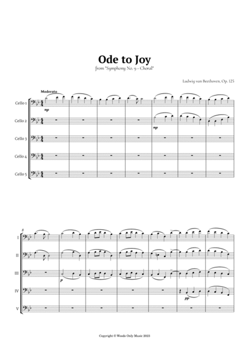 Ode to Joy by Beethoven for Cello Quintet image number null