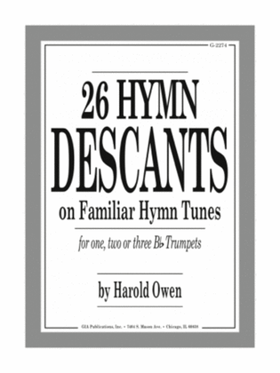 Book cover for Twenty-Six Hymn Descants on Familiar Hymn-Tunes