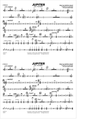 Book cover for Jupiter (from "The Planets") - Cymbals