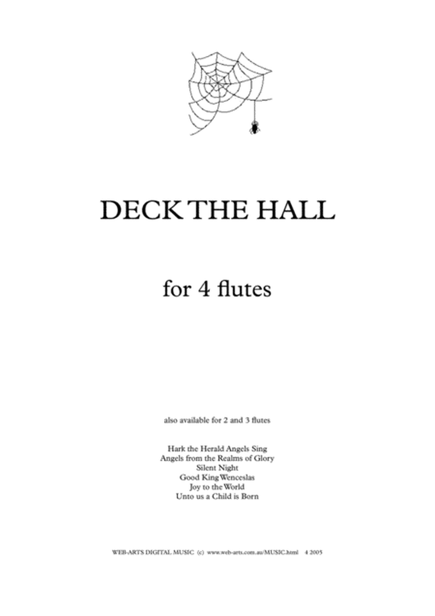 XMAS DECK THE HALLS for 4 flutes