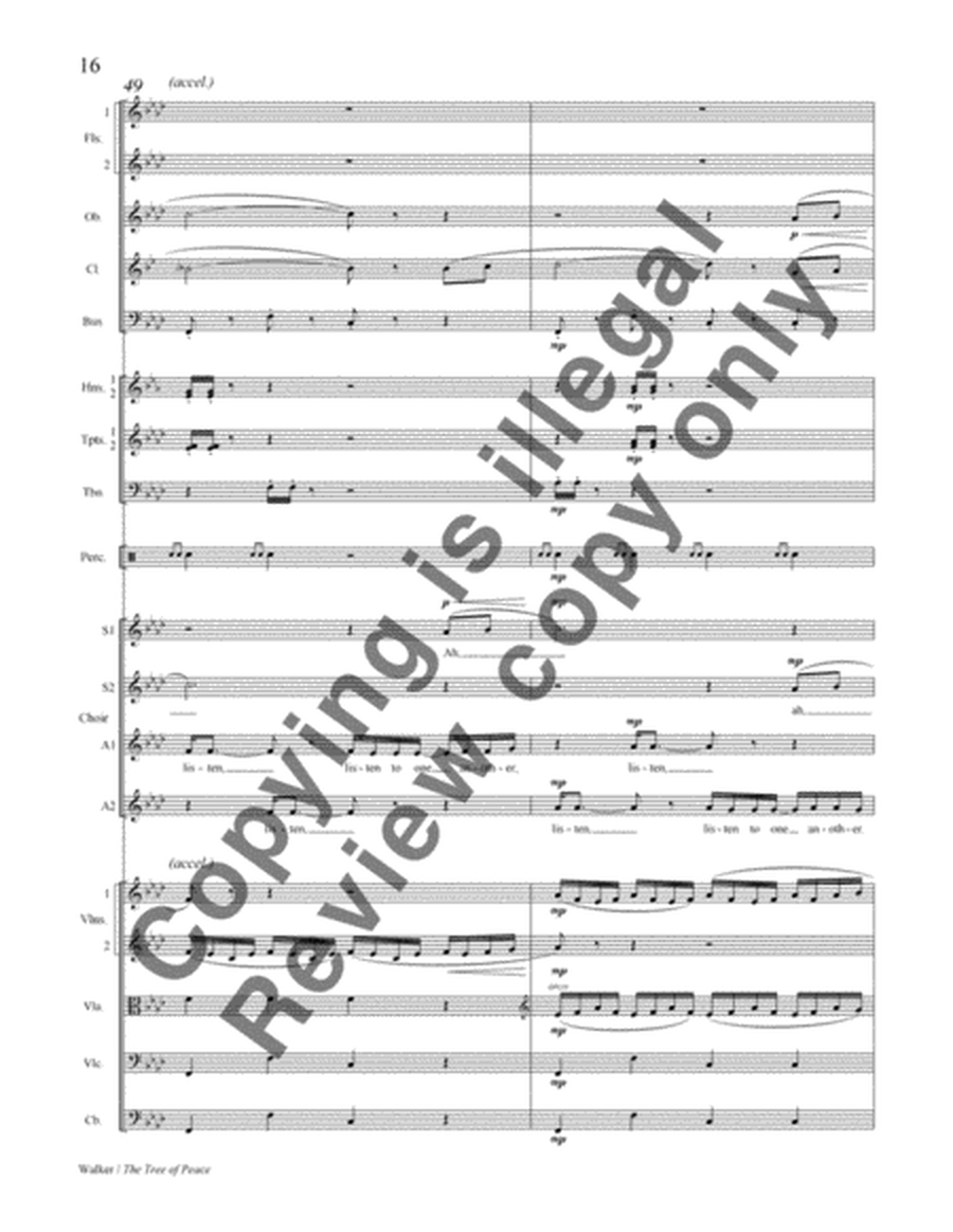 The Tree of Peace (SSAA Orchestral Score)