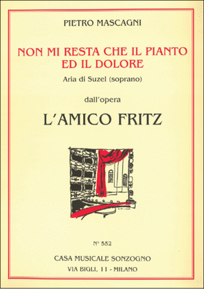 Book cover for Non Mi Resta Che Il Pianto'