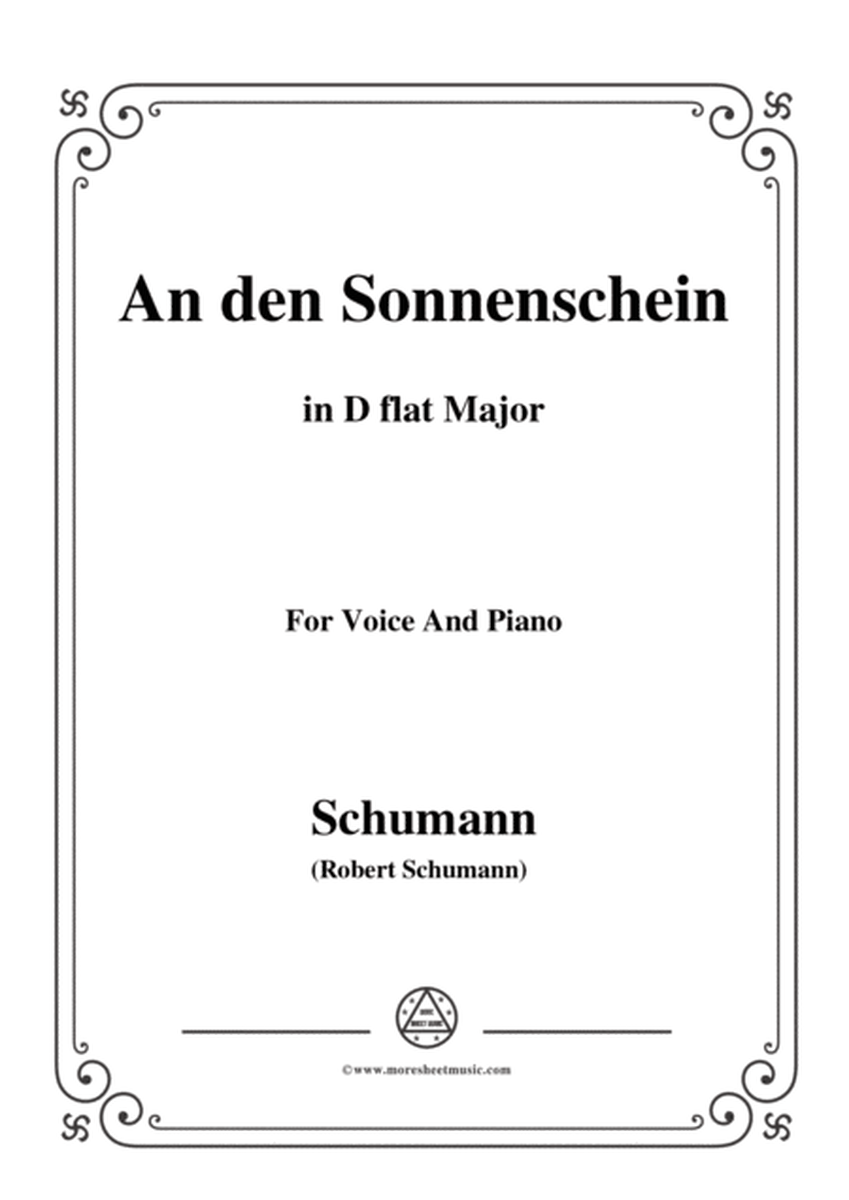 Schumann-An den Sonnenschein,in D flat Major,for Voice and Piano image number null