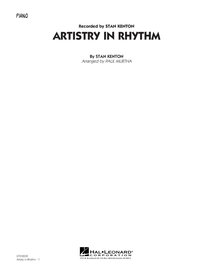 Artistry in Rhythm - Piano