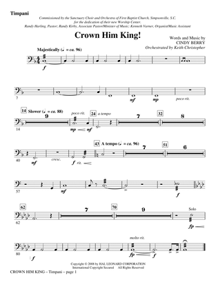 Book cover for Crown Him King! - Timpani