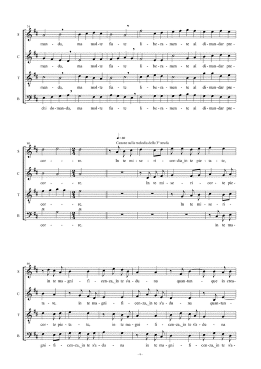 VERGINE MADRE, FIGLIA DEL TUO FIGLIO - Dante Alighieri - R. Tagliabue - For SATB Choir image number null