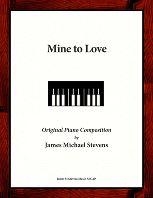 Book cover for Mine to Love - Romantic Piano