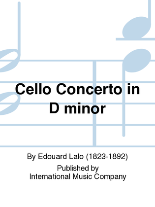 Cello Concerto In D Minor