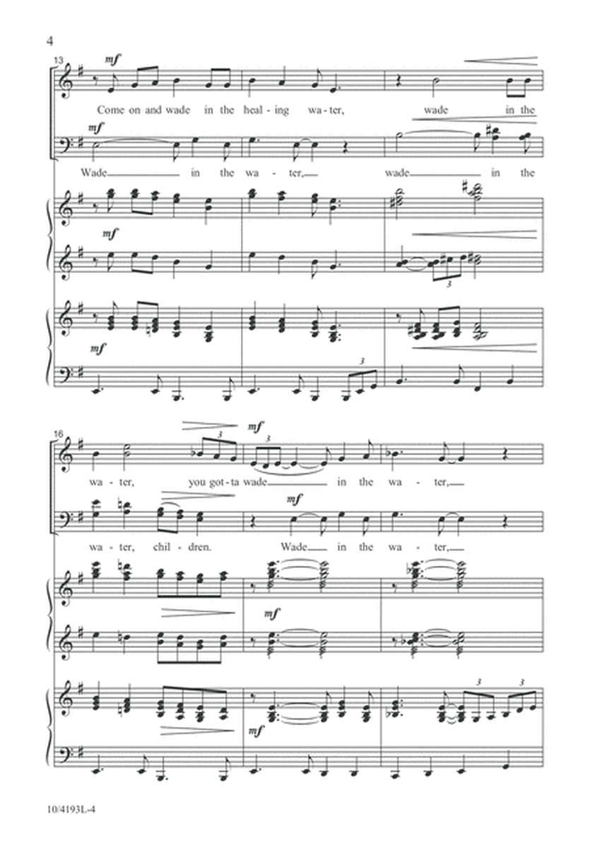 Wade in the Water by Mark Hayes 4-Part - Digital Sheet Music