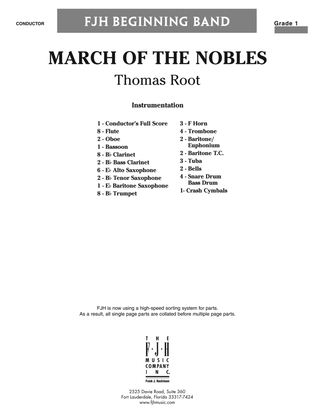 Book cover for March of the Nobles: Score