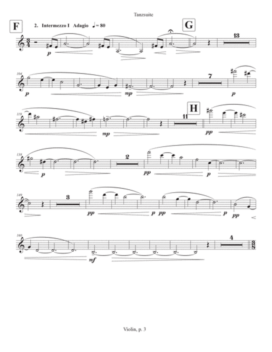 Tanzsuite für E.W.K (2023) violin part