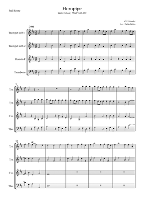 Book cover for Hornpipe (G.F. Handel HWV 348-350) for Brass Quartet
