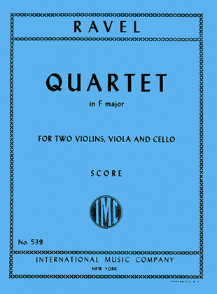 Book cover for Miniature Score To Quartet In F Major