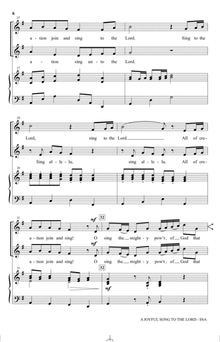 A Joyful Song To The Lord (arr. Patti Drennan)