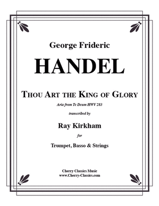 Book cover for Thou Art the King of Glory for Trumpet, Basso & Strings