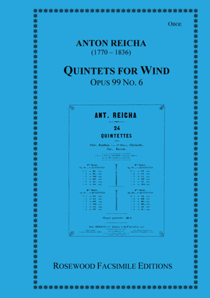 Book cover for Wind Quintet, Op. 99, No. 6