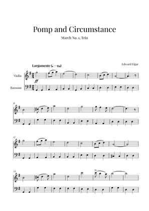 Book cover for Edward Elgar - Pomp and Circumstance (for Violin and Bassoon)