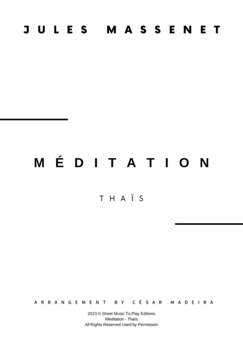 Meditation from Thais - Cello and Piano (Full Score) image number null