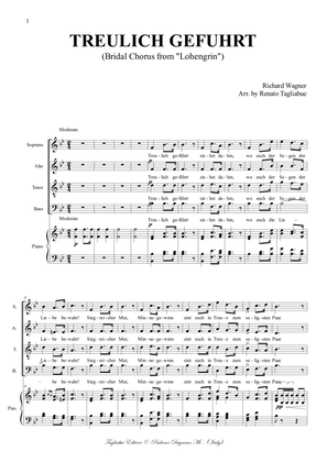 Wagner. TREULICH GEFUHRT (Bridal Chorus from "Lohengrin")
