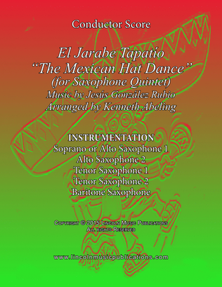 Book cover for El Jarabe Tapatío - “Mexican Hat Dance” (for Saxophone Quintet SATTB or AATTB)