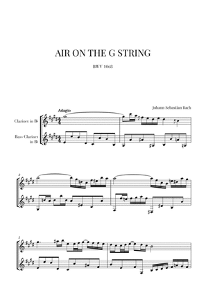 Book cover for Bach: Air on the G String for Clarinet and Bass Clarinet (Woodwind Duo)