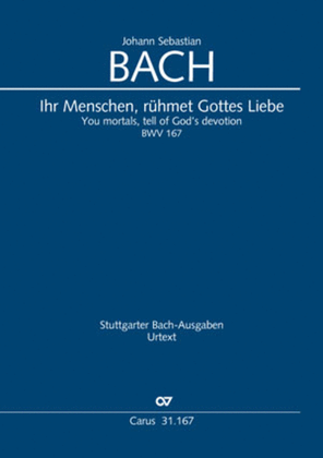 Book cover for You mortals, tell of God's devotion (Ihr Menschen, ruhmet Gottes Liebe)