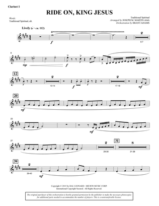 Book cover for Ride On, King Jesus (arr. Joseph M. Martin) - Bb Clarinet 1