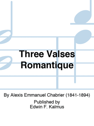 Book cover for Three Valses Romantique
