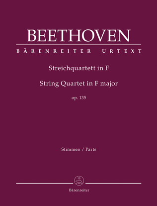 Book cover for String Quartet in F major, op. 135