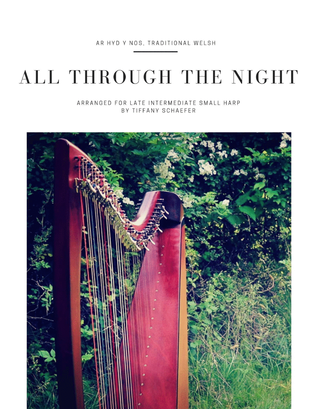 Book cover for All Through the Night: Late Intermediate Small Harp