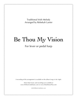 Book cover for Be Thou My Vision - solo lever or pedal harp