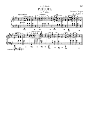 Prélude in A Major, Op. 28, No. 7