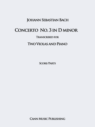 Book cover for Johann Sebastian Bach: Concerto for two violins in D minor, transcribed for two violas.