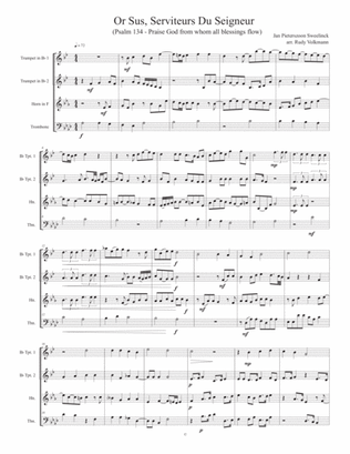 Book cover for Or Sus, Serviteurs Du Seigneur - Sweelinck - Brass Quartet