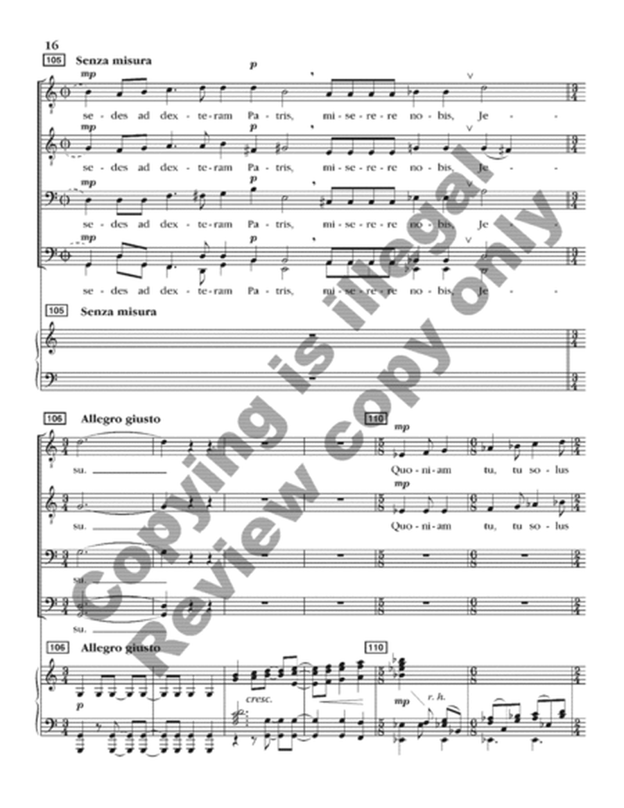 Gloria (Choral Score) image number null