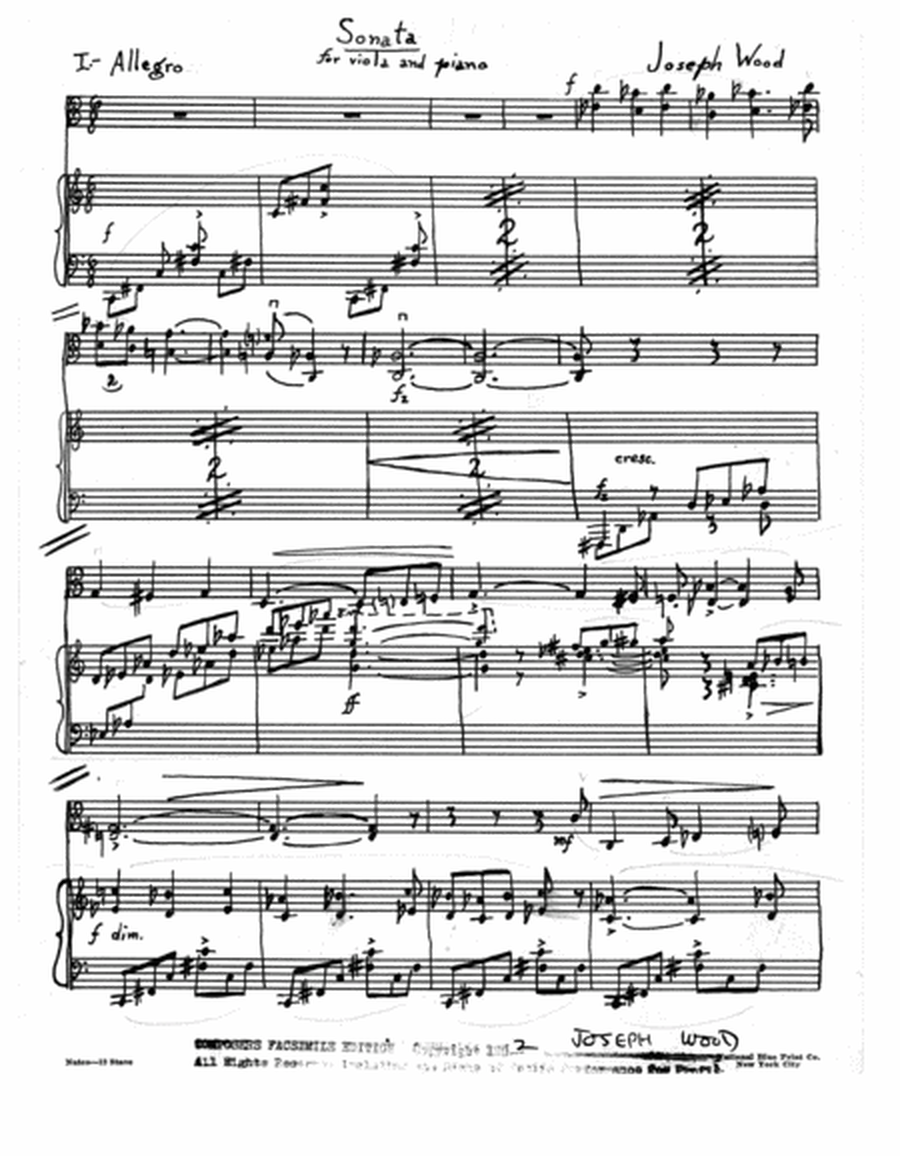 [Wood] Sonata for Viola and Piano