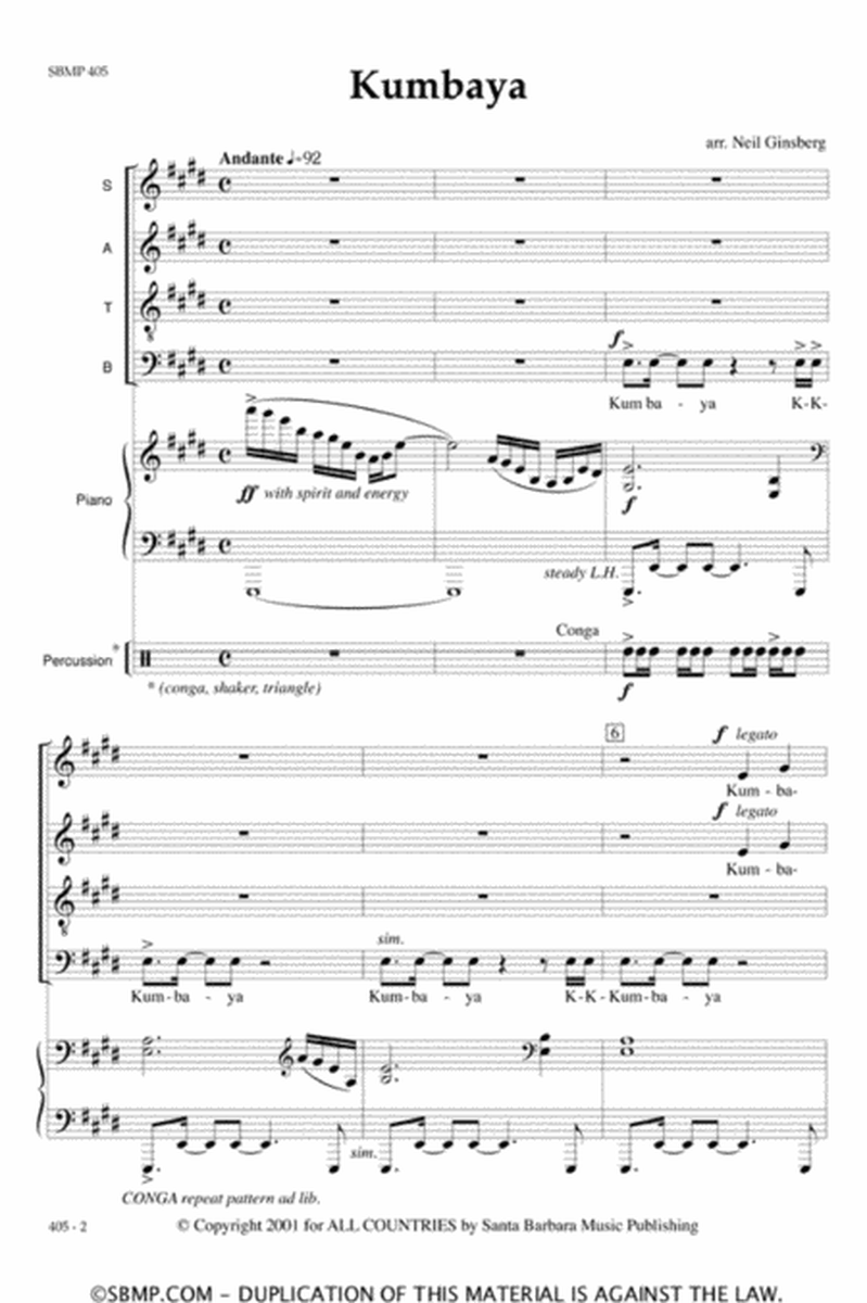 Kumbaya - SATB Octavo image number null