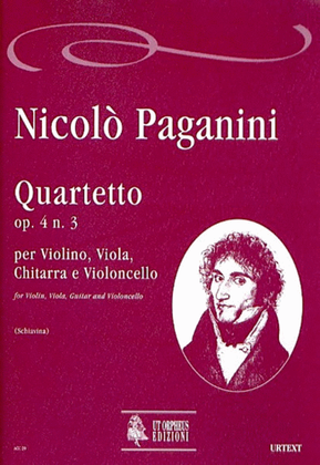 Book cover for Quartet Op. 4 No. 3 for Violin, Viola, Guitar and Violoncello