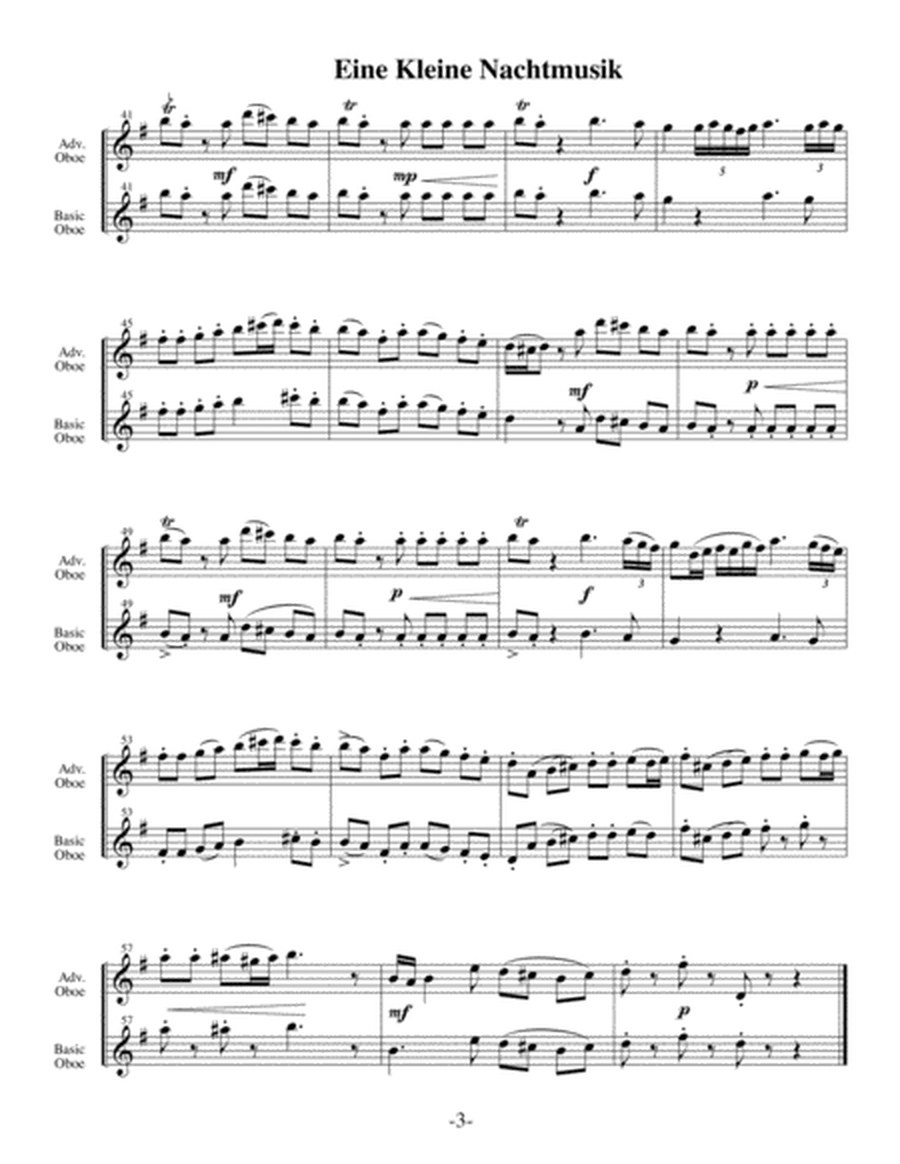 Eine Kleine Nachtmusik (Arrangements Level 3-5 for OBOE + Written Acc) image number null