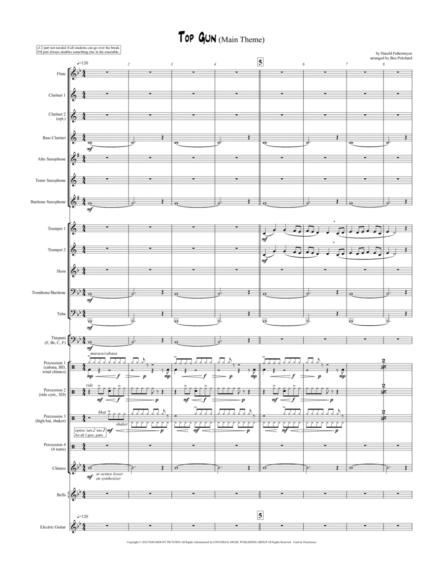 Top Gun: Maverick (Main Theme) sheet music for piano solo (PDF)