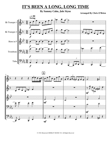 It's been a long long time Sheet music for Piano (Solo) Easy