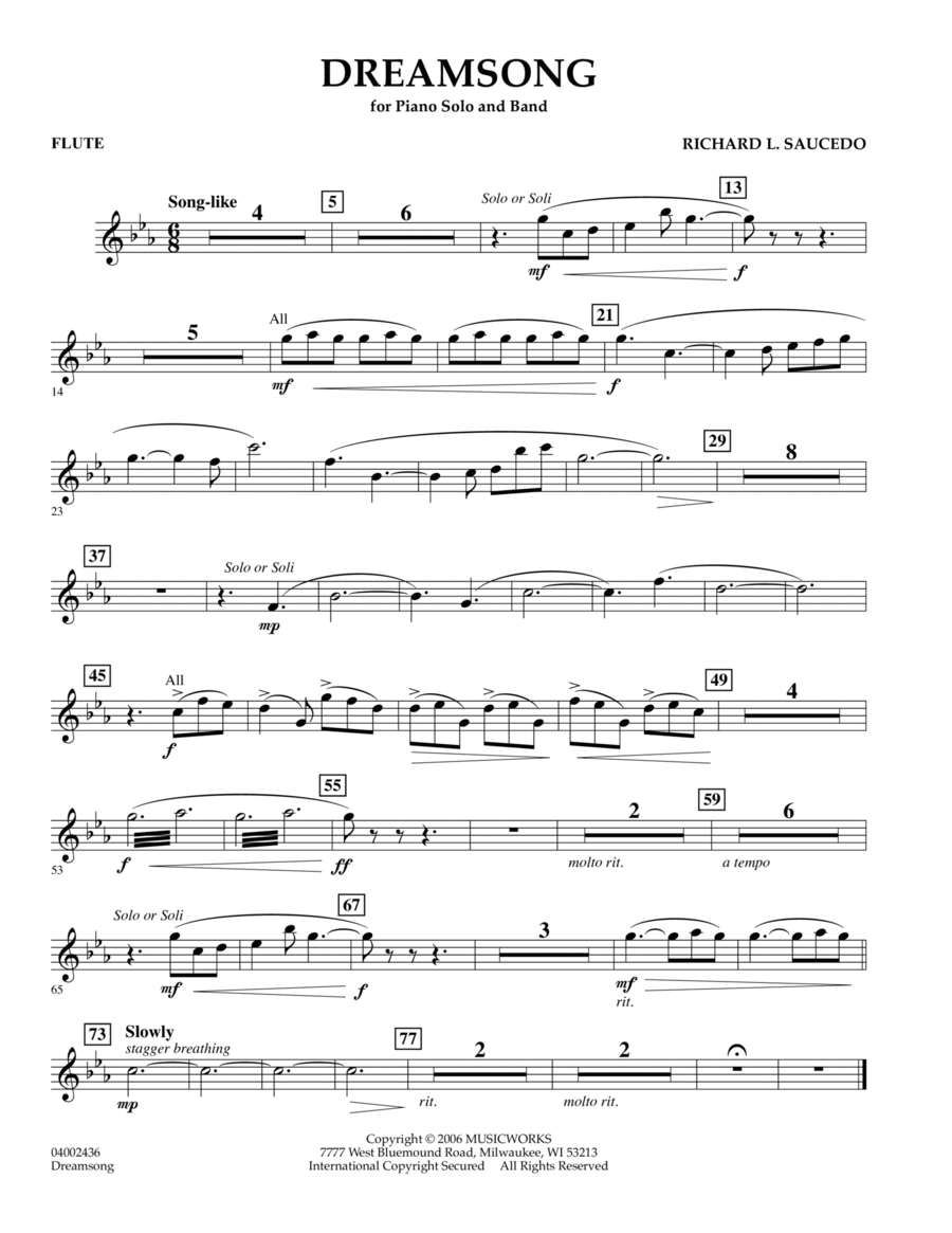 Zombie Dreams: Flute: Flute Part - Digital Sheet Music Download