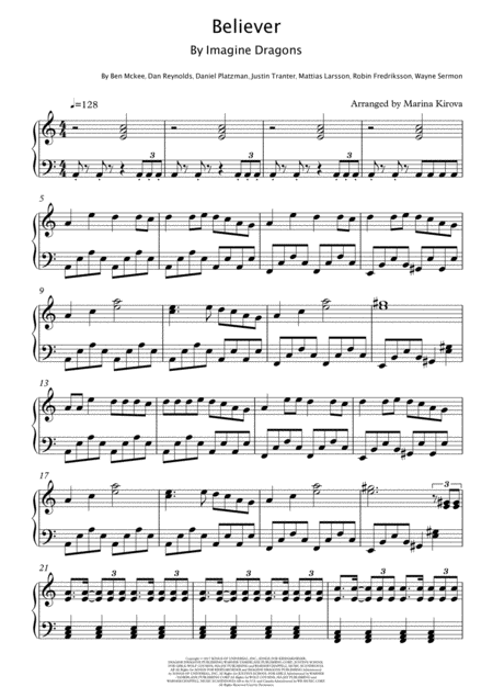 Believer Sheet Music eBook by Imagine Dragons - EPUB Book