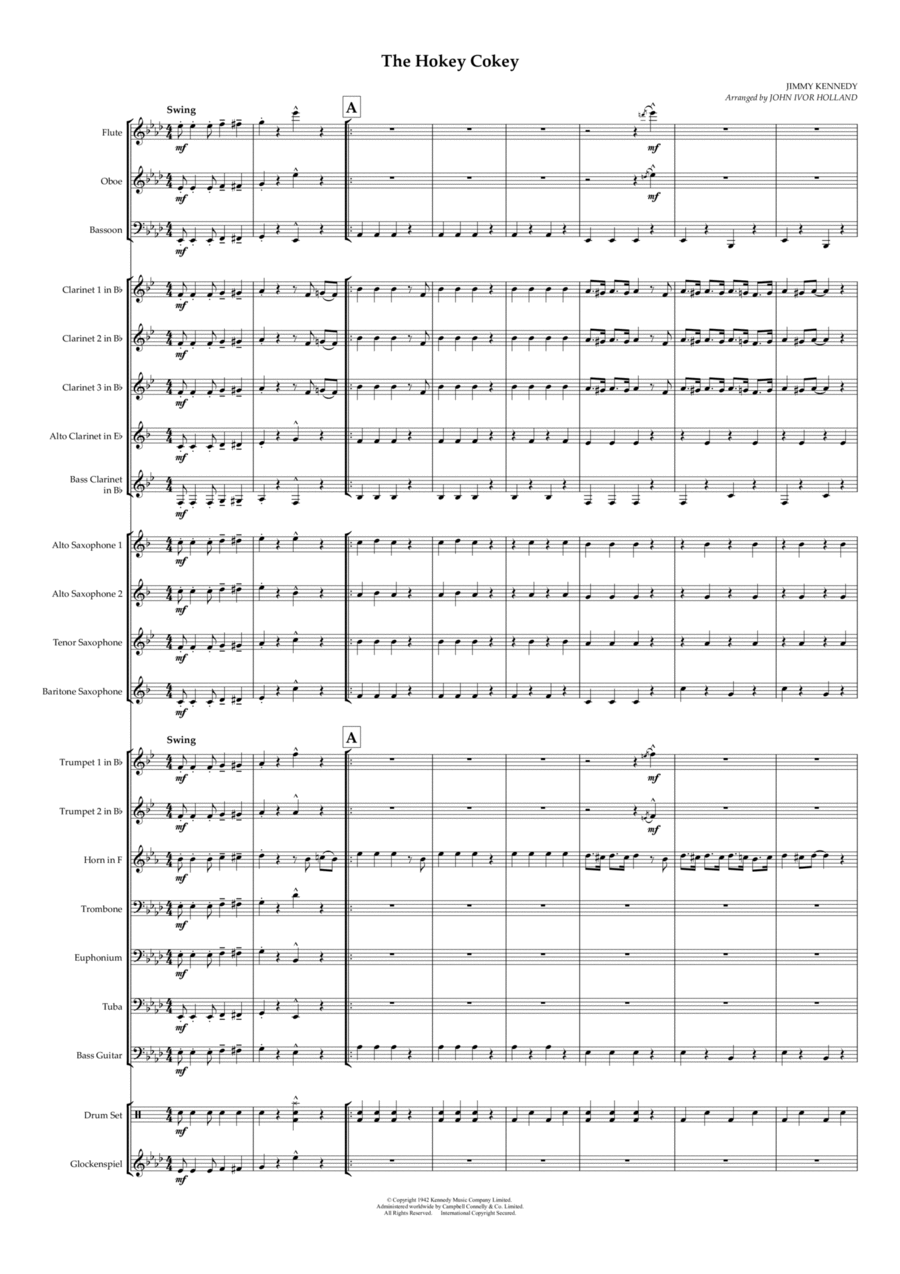 The Hokey Cokey by Jimmy Kennedy - Concert Band - Digital Sheet Music ...